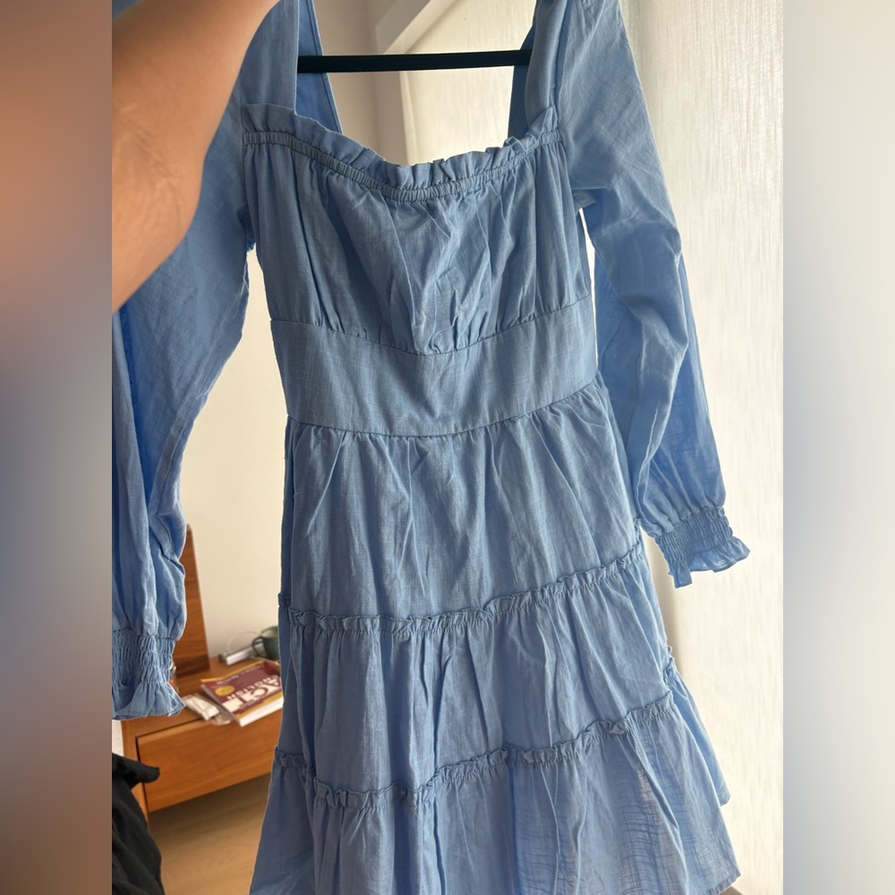 Altar'd State Blue Long Sleeve Dress